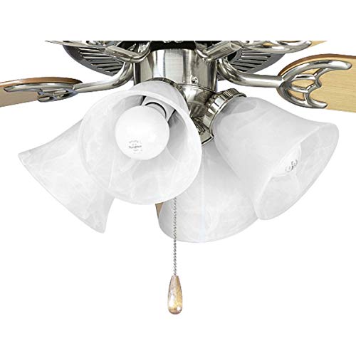 Progress Lighting P2610-09 AirPro Ceiling Fans, 15-Inch Diameter x 6-1/4-Inch Height, Nickel