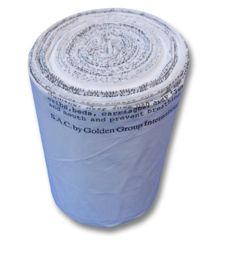 TD9022 S.A.C TD9022-06 Plastic Sanitary Napkin Disposal Medium Bin Liner, 16' Length x 16' Width x 0.7 mil Thick, White (300 Bags)