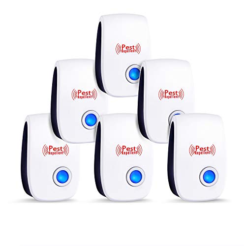 Shootingstar Ultrasonic Pest Repeller 6 Pack, Indoor Pest Repellent Ultrasonic Plug in, Home Defense Pest Control Reject for Bugs, Insect, Spiders，Mice and Etc.