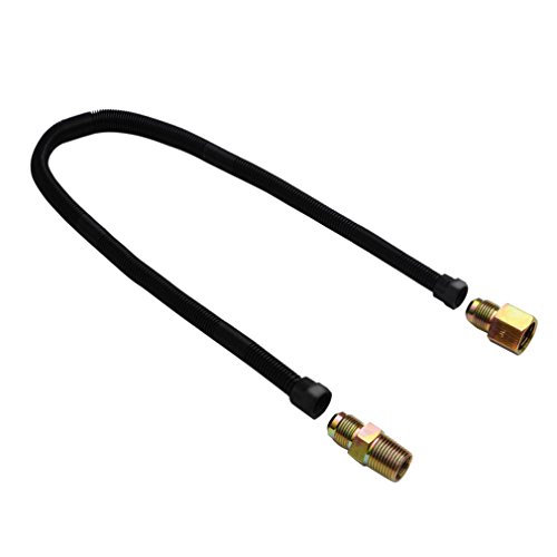 Stanbroil 1/2' X 36' Non-Whistle Flexible Flex Gas Line Connector Kit for NG or LP Fire Pit and Fireplace
