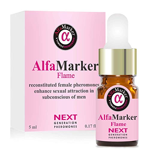 Alfamarker Pheromone Perfume for Women to Attract Men. Concentrated Essential Oil Female Fragrance Formula of Human Pheromones Womens Long luxury Scent Flame 5 ml