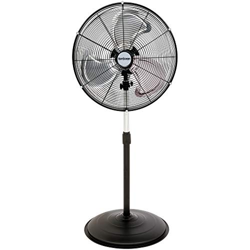 Hurricane HGC736472 Pedestal Fan-20 Inch, Pro Series, High Velocity, Heavy Duty Metal For Industrial, Commercial, Residential, Greenhouse Use-ETL Listed, 20', Black