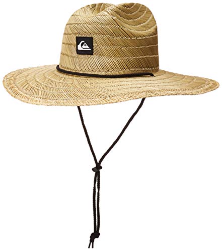 Quiksilver Men's Pierside Straw Hat, Natural/Black, S/M