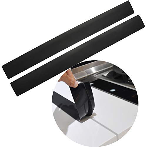Mofason Stove Counter Gap Cover, Kitchen Silicone Oven Gap Filler – 25 Inches Countertop Strips Gap Guard, Easy to Clean (Black)