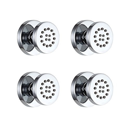 Artbath 4PCS Round Shower Body Jet Sparyer Massage Spa Rain Showerhead Side Wall Mount Shower Head Sprayer,Chrome