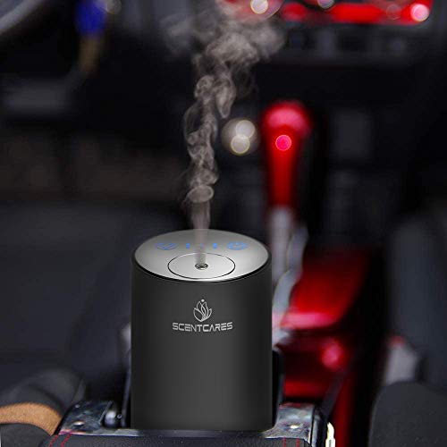 Scentcares Car Diffusers for Essential Oils,Waterless Diffuser,Car Diffuser USB Cup Holder,Car Aromatherapy Diffuser,Car Essential Oil Diffuser Battery Powered,Car Aroma Diffuser,Nebulizing Diffuser