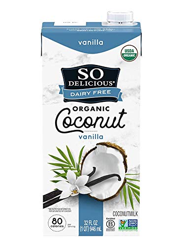 So Delicious Dairy Free Shelf-Stable Coconutmilk, Vanilla, Vegan, Non-GMO Project Verified, 1 Quart