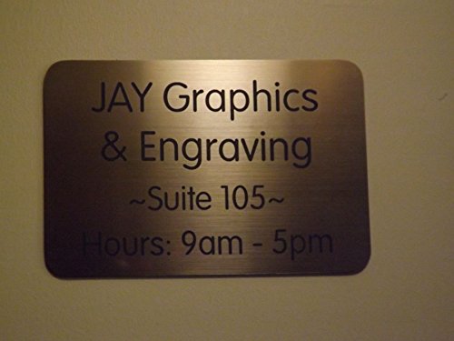 Custom Engraved 4x6 Brushed Bronze Black Lettering Door Suite Wall Sign | Name Plate | Personalized Wall Plaque | Business Doctor Law Firm Home Office Cafe Shop | Up to 4 Text Lines | Adhesive Backed