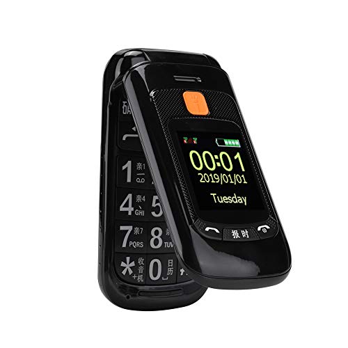 Cell Phone for Seniors,Easy to use Full Voice-Assistance Touch 2.4 inch Screen Flip Phone Dual SIM Card, GSM Cell Phone Suitable for Children and Adults(US Plug)