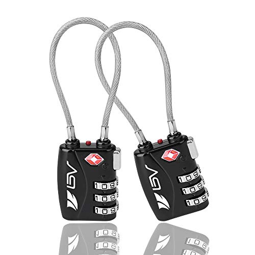 TSA Approved Luggage Travel Lock 2 Pack, Set-Your-Own Combination Lock for School Gym Locker,Luggage Suitcase Baggage Locks,Filing Cabinets,Toolbox,Case