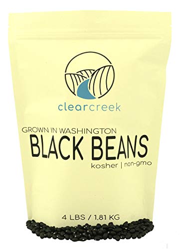 Grown in Washington Black Beans • 4 lb Resealable Bag • Non-GMO • Kosher • Vegan • Turtle Beans • Frijoles Negros