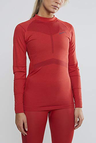 Craft Women's Active Intensity Long Sleeve Crew Neck Base Layer Shirt, Beam/Rhubarb, Large