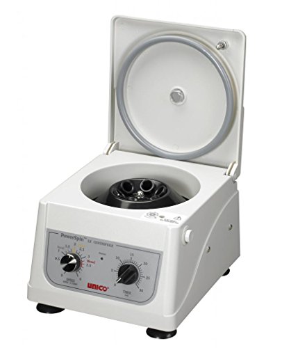 UNICO Powerspin Lx with 8 Place Rotor, Variable Speed 300-4,000 RPM, 30 Min Timer, 8X10Ml Capacity 110 V C858