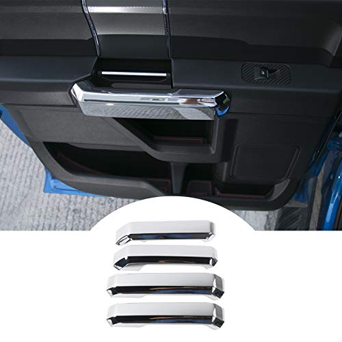 RT-TCZ Inner Door Handle Cover Trim Interior Decoration for Ford F150 2015-2021 UP Interior Accessories Kit Chrome