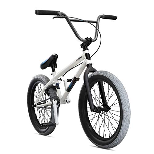 Mongoose Legion L40 Freestyle BMX Bike for Beginner-Level to Advanced Riders, Steel Frame, 20-Inch Wheels, White