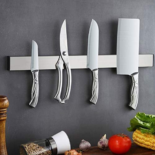 Magnetic Knife Holder, Honkroce 20 Inch Stainless Steel Magnetic Knife Bar with Double Row Powerful Magnetic, Kitchen Utensil Holder, Home Organizer & Tool Holder
