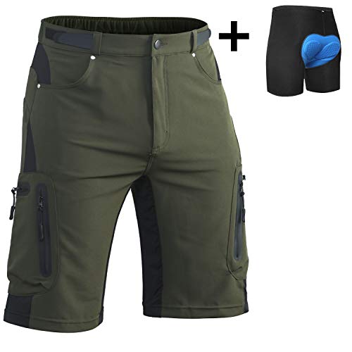 Ally Mens MTB Mountain Bike Short Bicycle Cycling Biking Riding Shorts Cycle Wear Relaxed Loose-fit