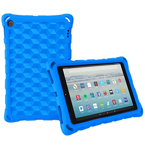 All-New Amazon Fire HD 10 Tablet Case (2019 2017 2015 Released)-Mr.Spades [Adult Friendly] [Kids Friendly] [Four Corner Protection] Light Weight Shock Proof Back Cover for Fire HD 10.1' Tablets, Blue