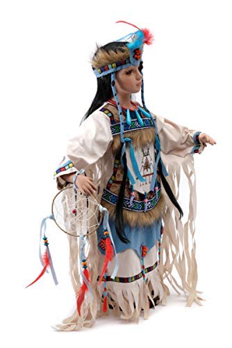 24' Collectible Native American Indian Porcelain Doll ~ Blue Spirit ~ D24729