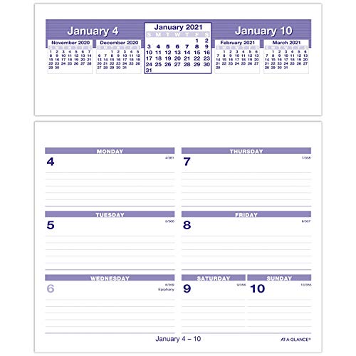 2021 Flip-A-Week Weekly Desk Calendar Refill by AT-A-GLANCE, 6' x 7' (SW705X5021)