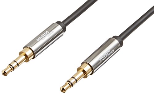AmazonBasics 3.5 mm Male to Male Stereo Audio Aux Cable, 4 Feet, 1.2 Meters