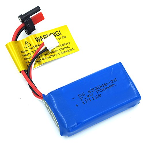 Feilun FT007 Test Qualified 700 mAh 7.4V High Power Rechargeable Li-ion Battery Pack for Remote Control High Speed Racing Boat RC Vehicle Cars Truck Airplane Helicopter