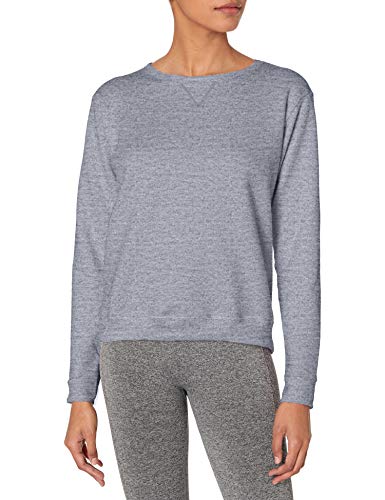 Hanes Women's V-Notch Pullover Fleece Sweatshirt, Light Steel, M