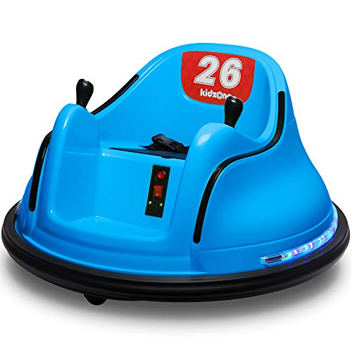 Kidzone DIY Race #00-99 6V Kids Toy Electric Ride On Bumper Car Vehicle Remote Control 360 Spin ASTM-Certified, Blue