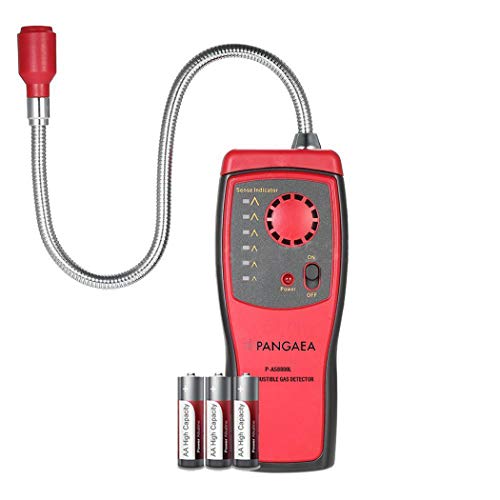 Portable Propane Methane and Natural Gas Leak Detector (Batteries Included), Combustible Gas Sniffer, Gas Tester Meter Sensor with Sound Light Alarm Adjustable