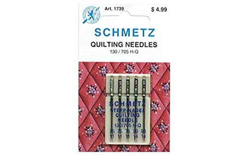 Schmetz Assorted Quilting Sewing Machine Needles 130/705H-Q Sizes 75/11 and 90/14