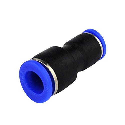 Metalwork Plastic Push to Connect Straight Union Pipe Tube Reducer Fitting, 6mm OD x 4mm OD, Reducing Coupler Straight Pneumatic Connector (Pack of 20)