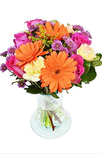 Delivery by Wednesday | The Spring Fling Bouquet by Arabella Bouquets with a Free Designer Glass Vase