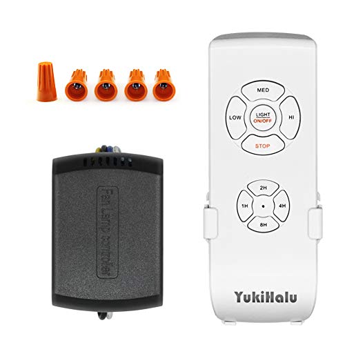 YUKIHALU 3-in-1 Small Size Universal Ceiling Fan Remote Control Kit with Light and Timing, Wireless Remote Control and Receiver Kits for Ceiling Fan Lamp