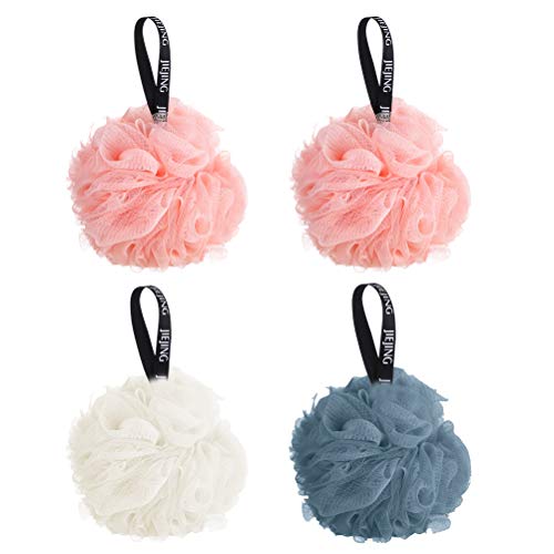 Mesh Sponge Bath Shower Loofah Sponge Ball Loofa Cleanse Soothe Skin Body Scrubber Cleanser Smooth Skin Brushing Mesh Multi-Color Healthy Durable Convenient Hanging