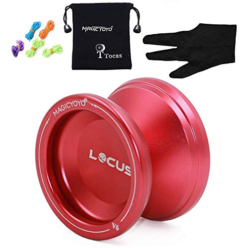 Magic YoYo Pro Responsive Yo-yo Beginner V6 LOCUS Space Matt Metal Yo Yo Set Red