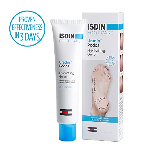 ISDIN Foot Care Cream, Uradin Podos Gel Oil, Repairs and Hydrates Dry and Cracked Feet, 10% Urea, Fast Absorbing, Dermatologically Tested, 2.5 Fl Oz