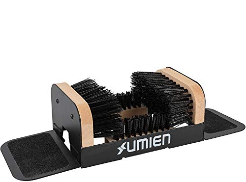 UMIEN Boot Scraper Brush Outdoor - Deluxe Folding Boot Cleaner Scrubber with Folding Side Flaps Indoor and Outdoor use - Includes Extra Shoe Brush - Easy to Use for Children & Adults