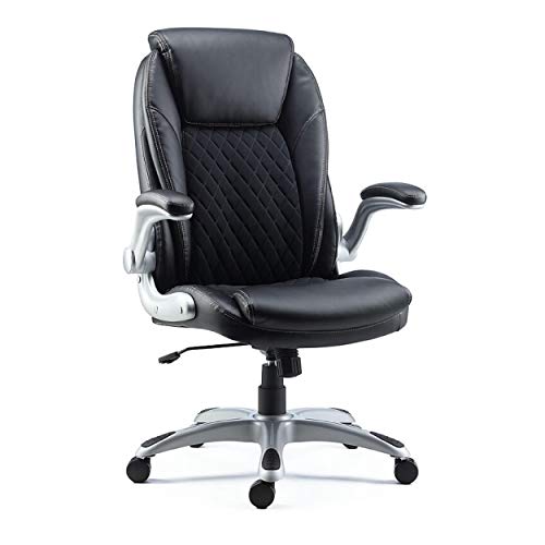 Staples Sorina Bonded Leather Chair (Black, Sold as 1 Each) - Adjustable Office Chair with Plush Padding, Provides Lumbar, Arm and Head Support, Perfect Desk Chair for The Modern Office