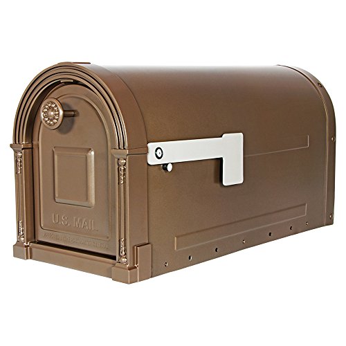 Gibraltar Mailboxes Garrison Large Capacity Galvanized Steel Venetian Bronze, Post-Mount Mailbox, GM160VB0