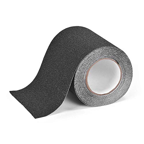Anti Slip Traction Tape, 6' × 30 Feet, Longer and Wider, 80 Grit, Best Grip and Friction, Safe, Tread Step, Strong Abrasive Adhesive for Stairs, Indoor, Outdoor, Black