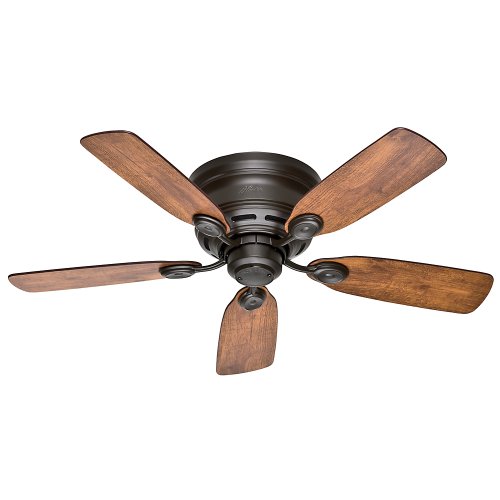 Hunter Indoor Low Profile IV Ceiling Fan with Pull Chain Control, 42', New Bronze