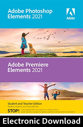 Adobe Photoshop Elements 2021 & Premiere Elements 2021 Student and Teacher [Mac Online Code]