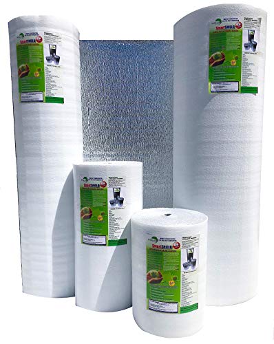 SmartSHIELD -3W 48'x50ft Reflective Insulation roll, Foam Core Radiant Barrier, Thermal Insulation Shield, Commercial Grade 48' x 50' -White