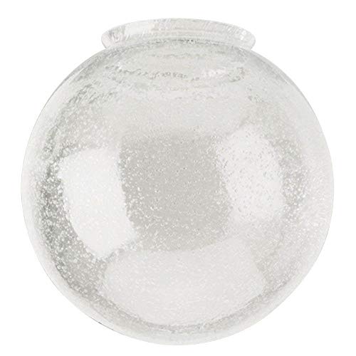 Westinghouse 8156000, 6 Inch Diameter, 3-1/4 Inch Fitter, Hand-Blown Clear Seeded Glass Globe