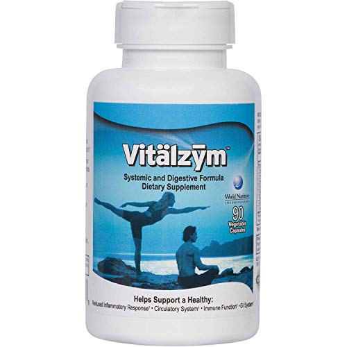 Vitälzym Original Proteolytic Systemic Digestive Enzyme Formula & Serrapeptase Source | Anti-Inflammatory Immune & Joint Support Increase Blood Flow Cardio Function | Healthy Men Women (90 Capsules)