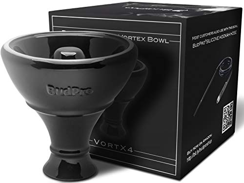 BudPro Hookah Vortex bowl - Ceramic with 4 Holes - Perfect for All HMD Like Lotus (VortX4)