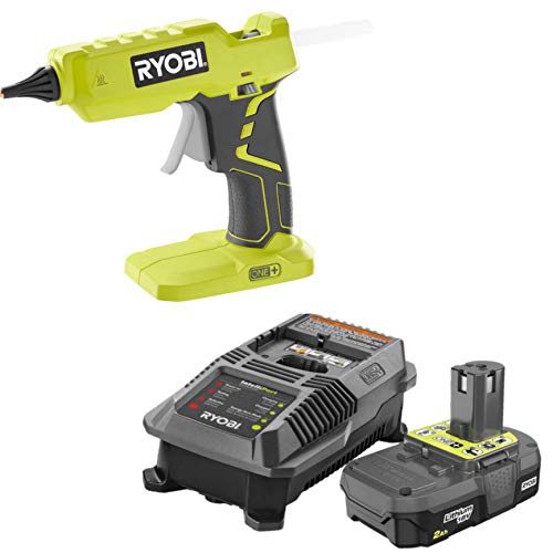 Ryobi Glue Gun P305 with Charger & Lithium-ion battery P163 18-Volt ONE+ 2.0 Ah battery and charger