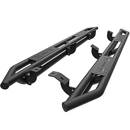 oEdRo Running Boards Compatible with 2007-2020 Toyota Tundra CrewMax, Textured Black Side Step 6 inch Nerf Bars