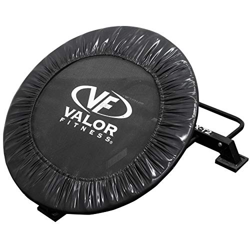 Valor Fitness RX-T2 Medicine Ball Trampoline Rebounder with Med Ball Storage for Physical Therapy Trampoline Workout