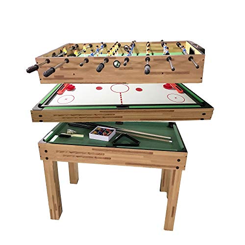 haxTON 1 Set of Popular Game Tables 3 in 1/5 in 1 Multi-Use Game Table Compact Combination Game Tables Mini Game Tables Foosball Table Air Hockey Table Pool Table Mini Table for Children Adult